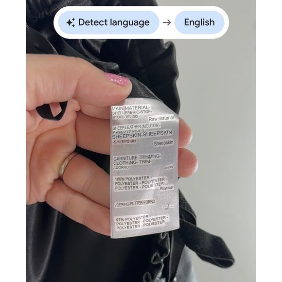 1.2.3 UN DEUX TROIS Women’s Black Sheepskin Drawstring Skirt size 38 US Medium - Picture 4 of 9